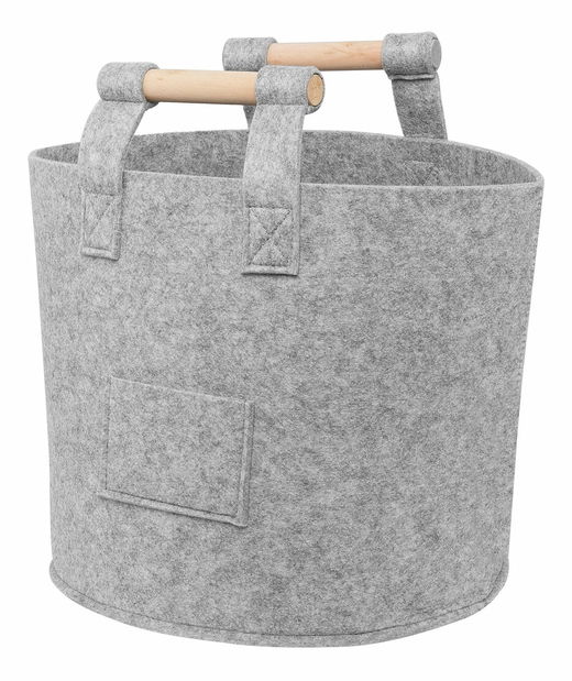Set 3 ks. textilných košov DARKAN (plsť) (sivá)