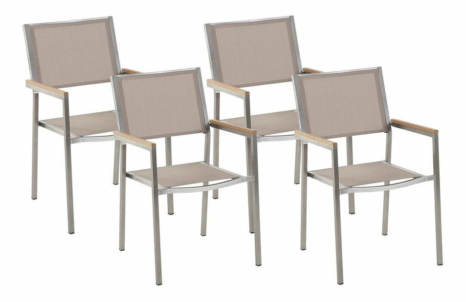 Set 4 ks záhradných stoličiek Giggles (béžová)