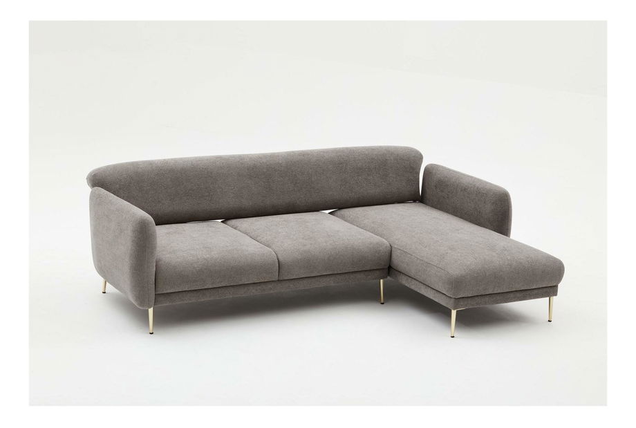 Kutna garnitura Simeon (D) (siva + zlatna)