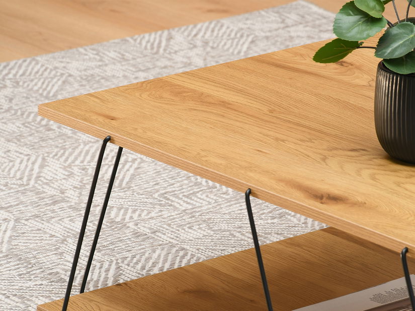 Konferenčný stolík Haika (dub + čierna)