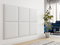 Panou de perete tapițat Pazara 60x60 (piele ecologică soft 017 (Alb)