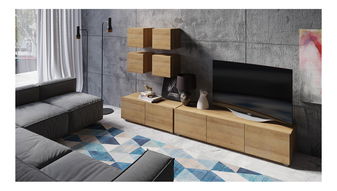 Mobilier living Calabria C18 (Stejar auriu) (fără iluminat)