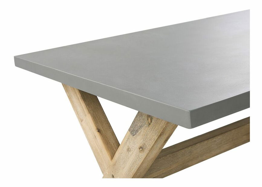 Záhradný set OLIBIA (sivá) (s lavičkami) (pre 8 osôb)