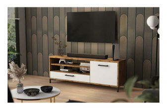 Dulap TV Cascade  (stejar lancaster + alb)