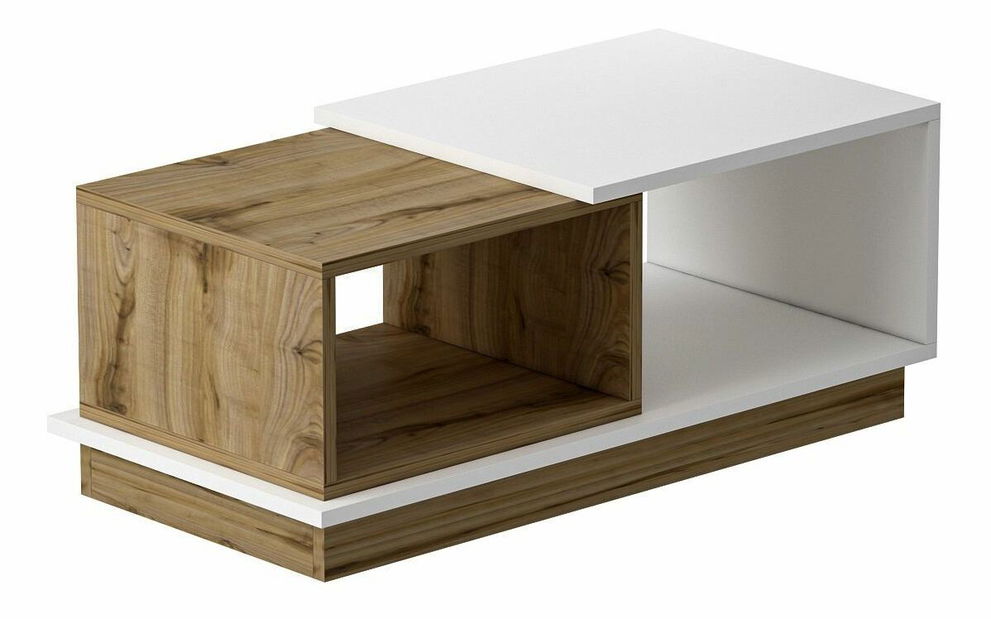 Dohányzóasztal Valery (fehér + tölgy)