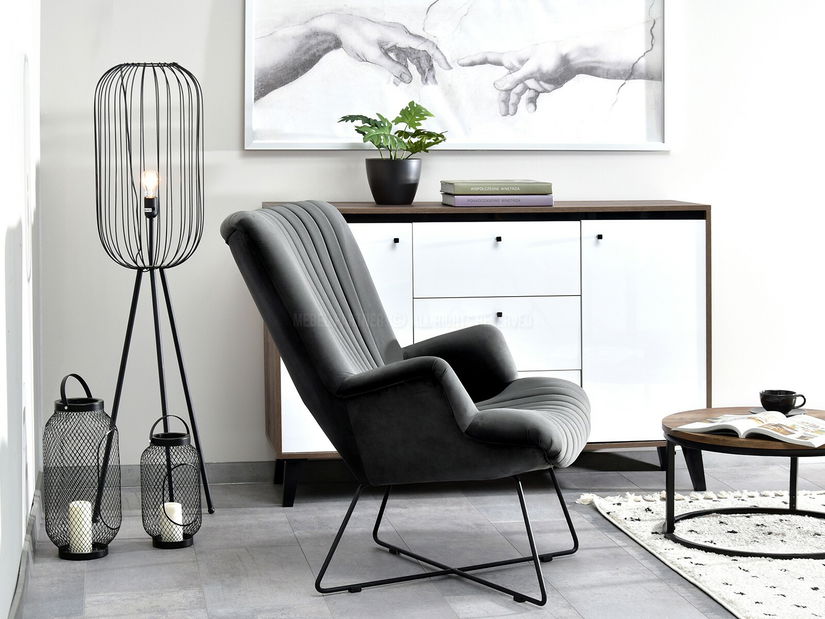 Fotoliu relax Nuttshell (grafit + negru)