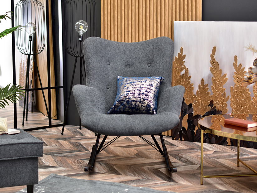 Relaxačné kreslo Laurentino (grafitová + čierna)