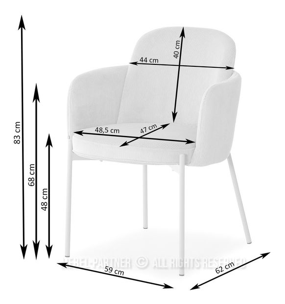 Scaun sufragerie Oficina (crem + gri)