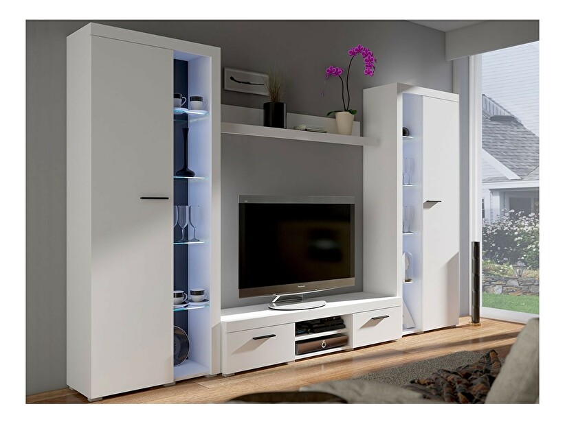 Mobilier living Rokara XL (Alb) (iluminat LED Alb)