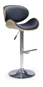 Scaun tip bar Herb (stejar deschis + negru)