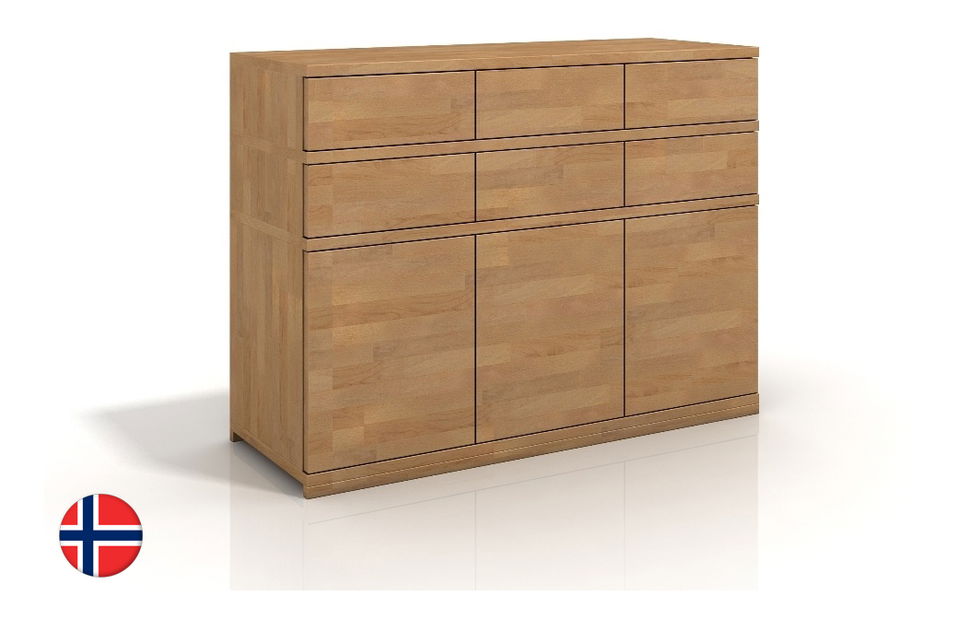 Komoda Naturlig Lekanger 3D6S (buk)