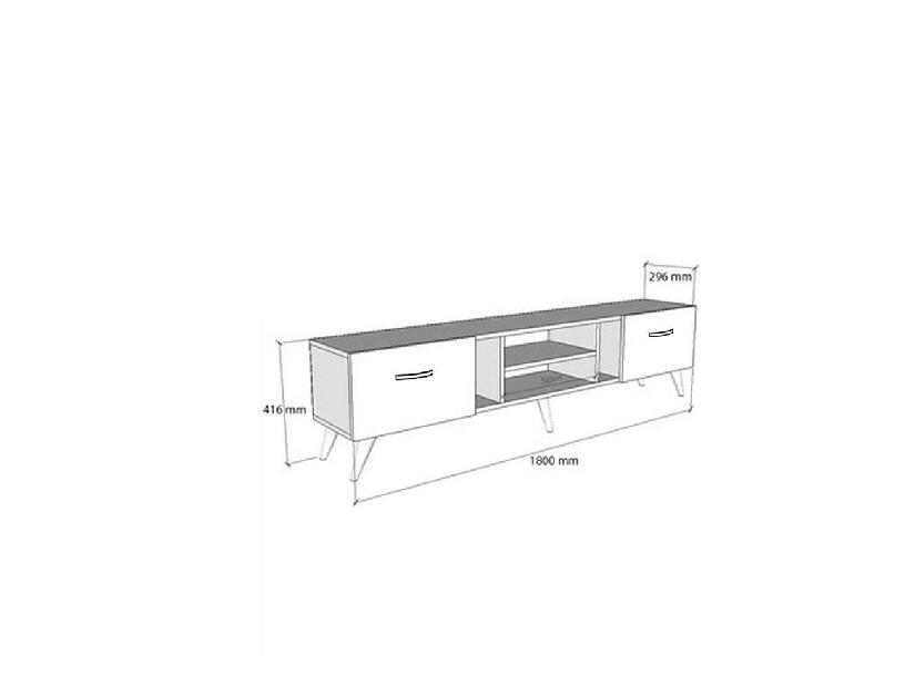 TV asztal/szekrény Kadole 1 (fehér) 