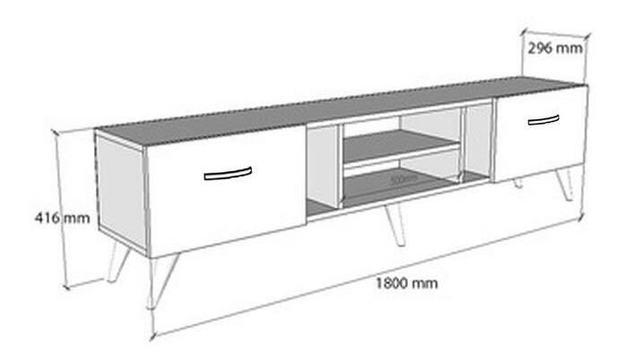 TV stolík/skrinka Kadole 1 (biela)