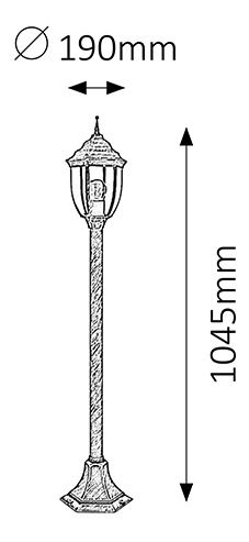 Kültéri lámpa Nizza 8455 (antik arany)