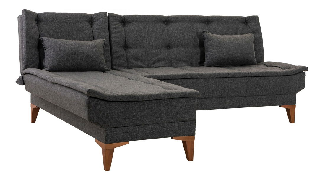 Rohová sedacia súprava Santic (antracit)