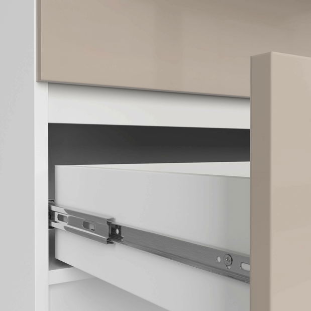 Komoda Kurtinaitis 10SZ (bijela + cappuccino sjaj)