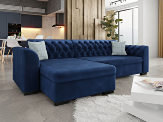 Kutna sofa na razvlačenje Leon (L) (Magic Velvet 2216 + Magic Velvet 2216 + Senegal 818)