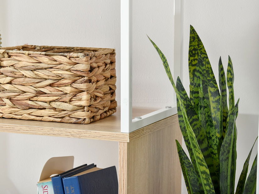 Regál Harp B (dub + biela)