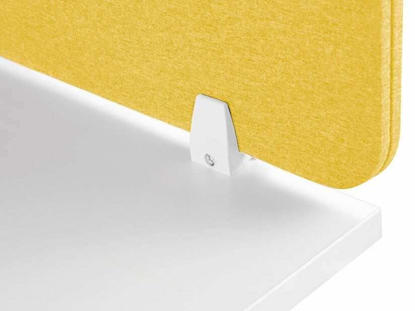 Panou separator birou 130 x 40 cm Walda (galben) 