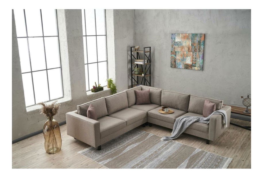 Colțar Kalen 2 (crem + negru)