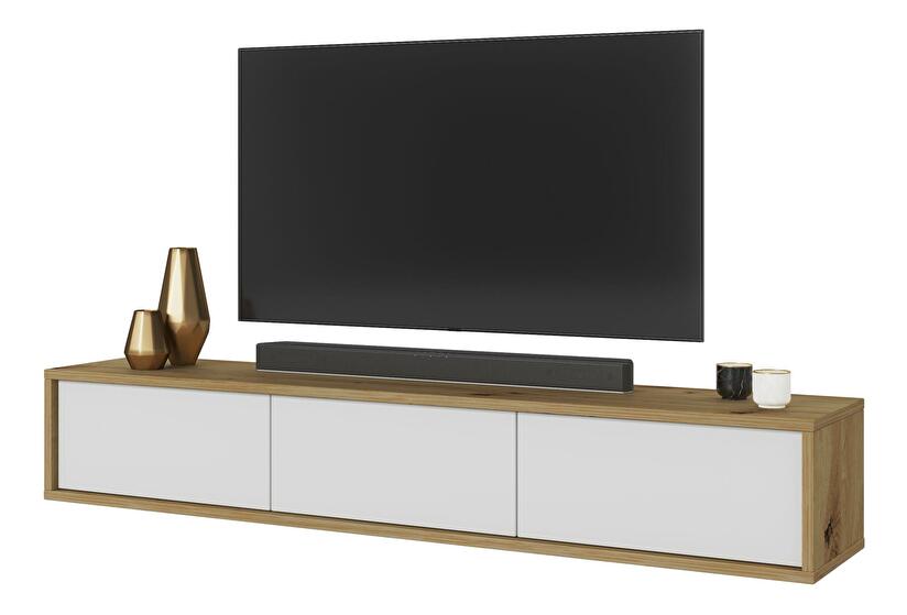 TV stolík Fiora 38 (dub artisan + biela)