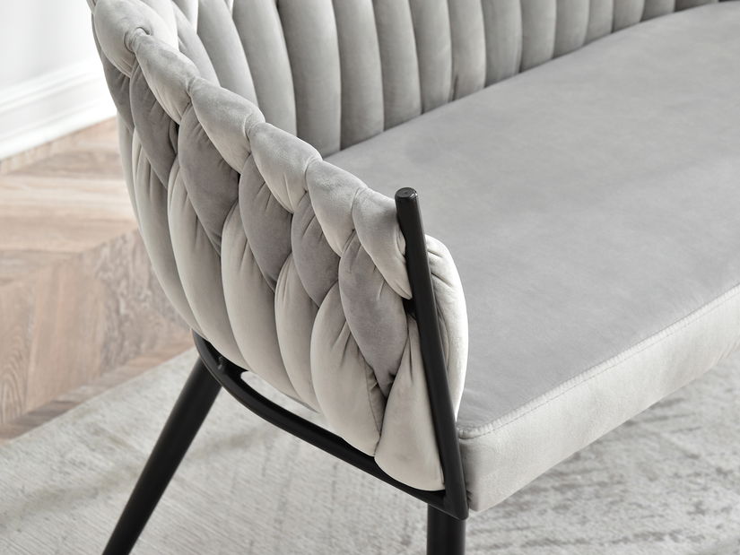 Pohovka dvojsedačka Radio (sivá + čierna)