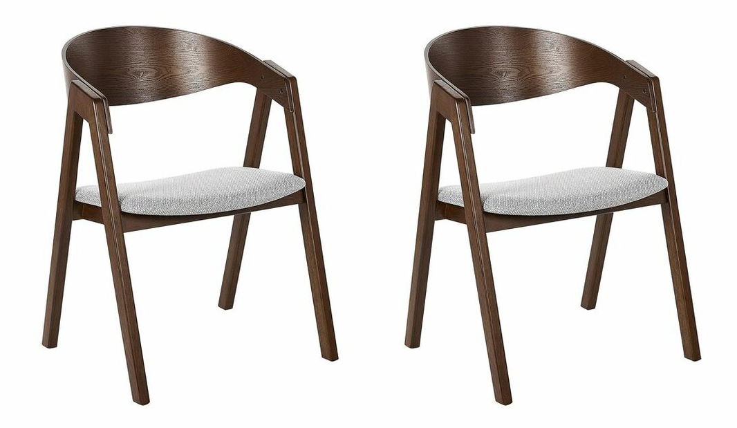 Set 2 ks jedálenských stoličiek Yugo (tmavé drevo) 