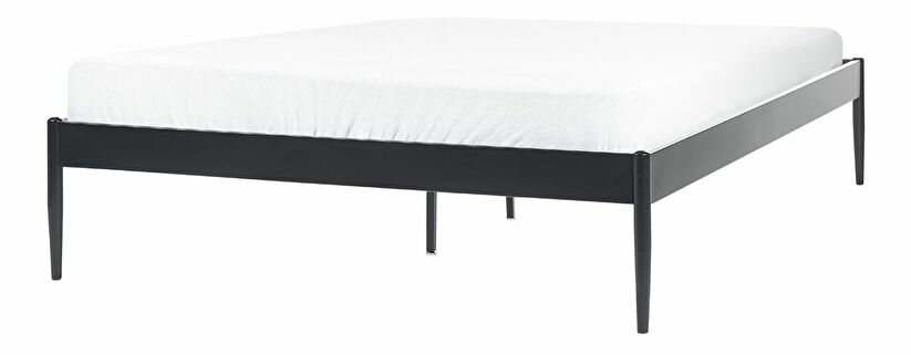 Manželská posteľ 140 cm Victoire (čierna) (s roštom)