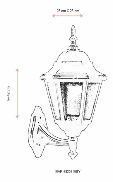 Iluminat de perete pentru exterior Boden (Negru)