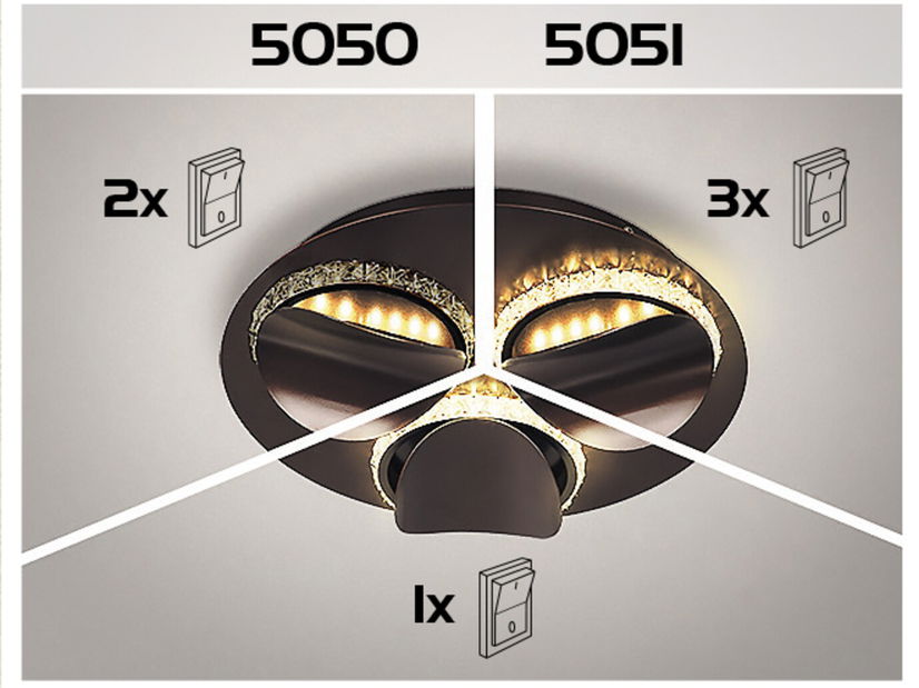 Stropné svietidlo Capri (metalická hnedá)
