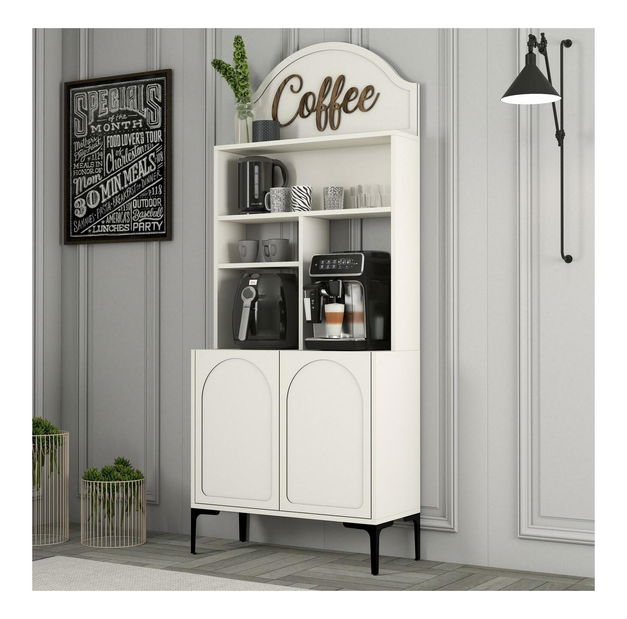 Kuhinjska vitrina Lyantela 80 (krem + crna)