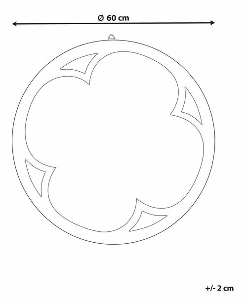 Zidno ogledalo Monza (svijetlo drvo)