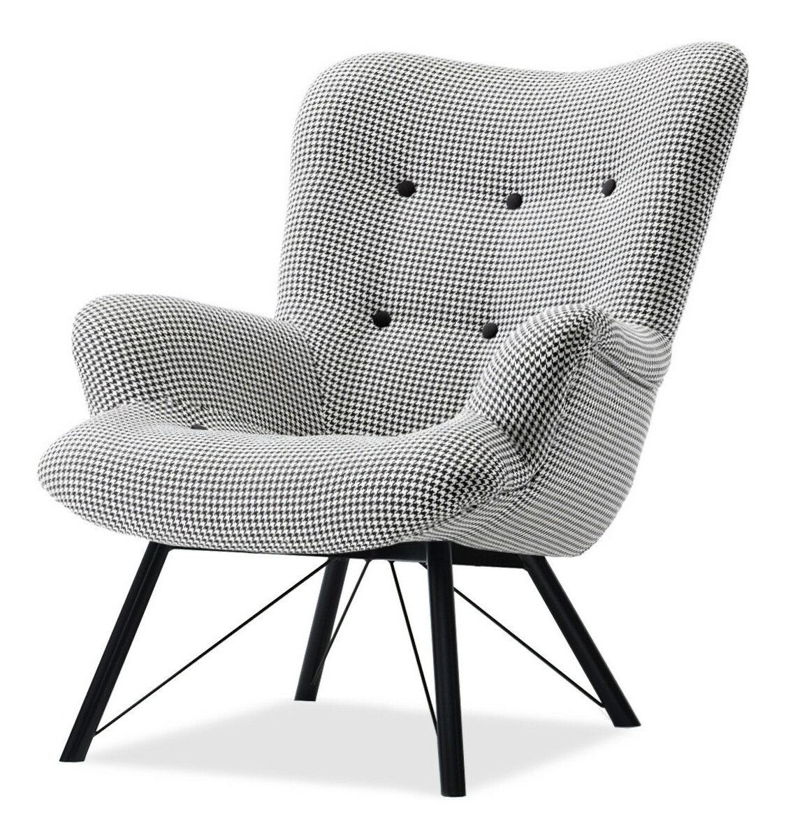 Relaxačné kreslo Dawntawn (biela + čierna)