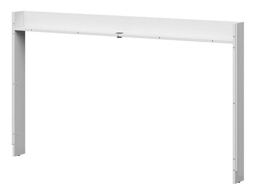 Multimediálna polica k posteli BRW Tetrix 11 (lesk biely) (s LED osvetlením, s USB)