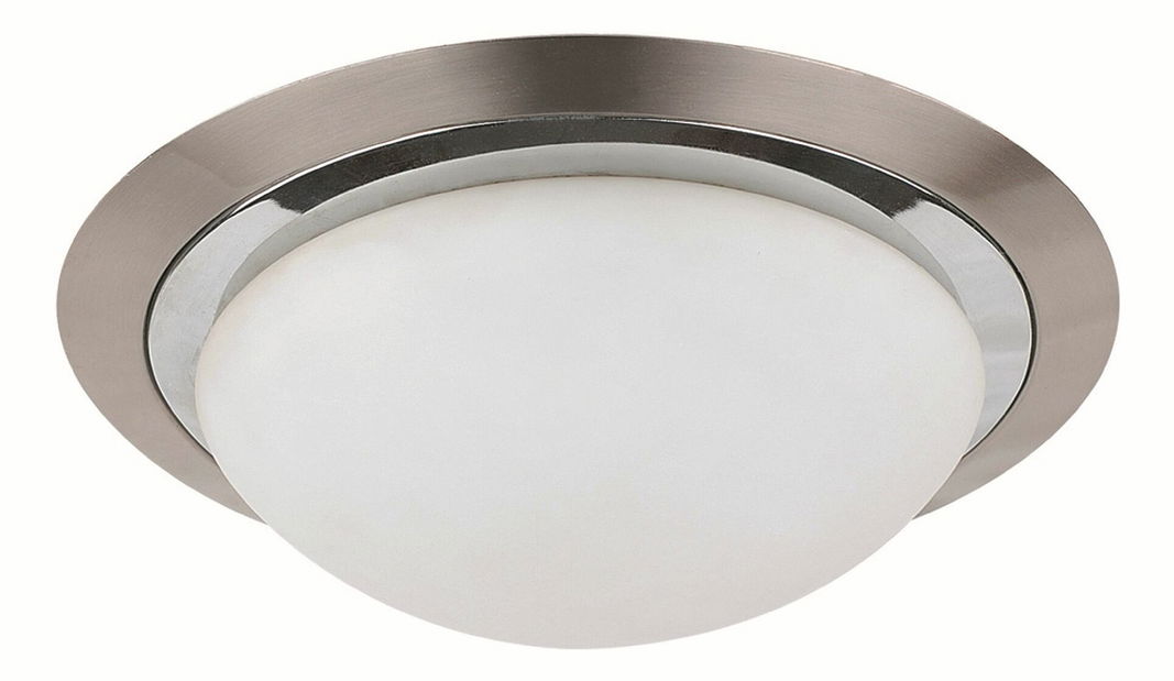 Stropné svietidlo Princessa 3663 (saténová chrómová + chrómová + opálové sklo)