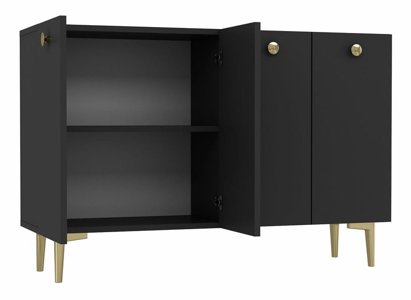 Skrinka Betia 1 (antracit + zlatá)