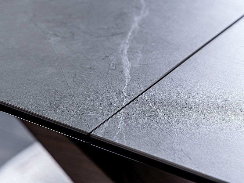 Masă de sufragerie extensibilă 180-240 cm Danyell (gri + nuc) (pentru 8 și mai multe persoane)