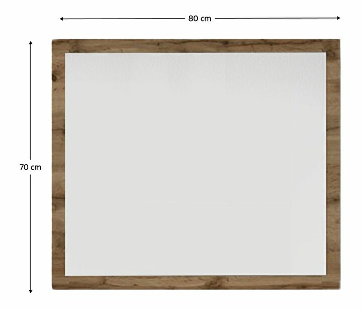 Zrkadlo IRIS (dub wotan + biela)