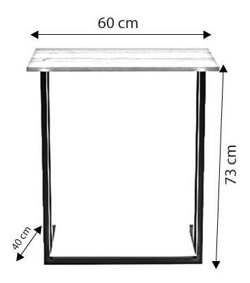 Măsuță laterală Likosu (stejar + negru) 