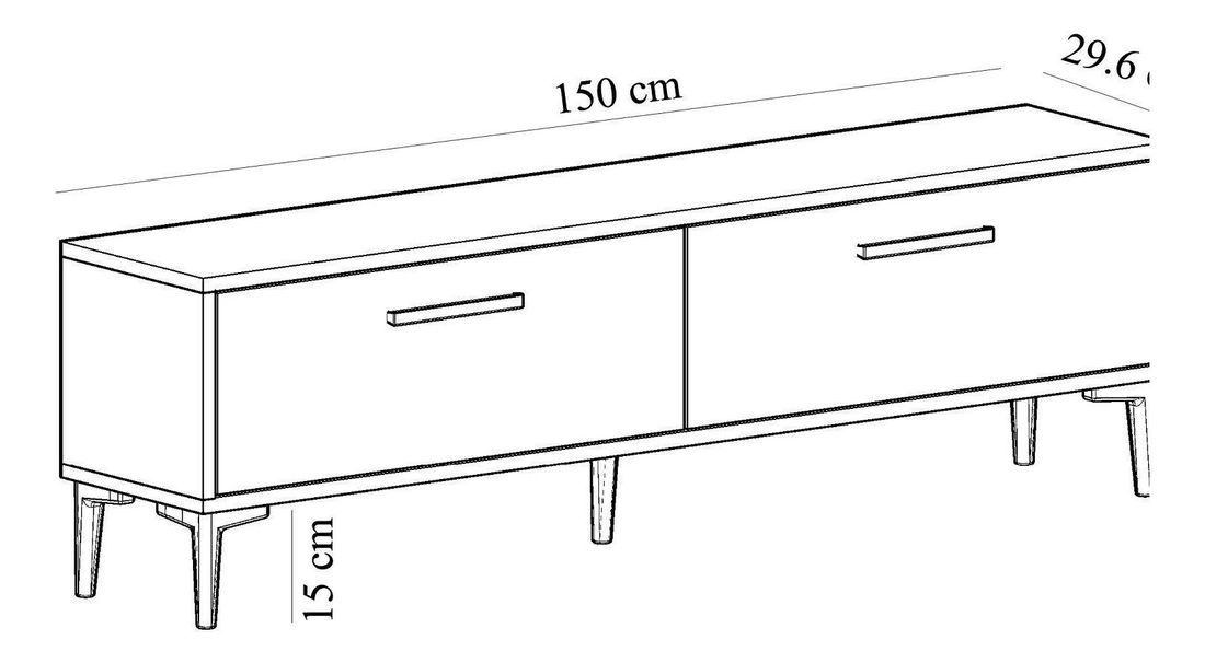 TV asztal/szekrény Vupaki (fehér) 