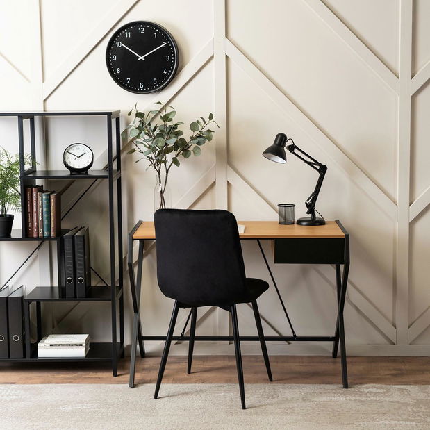 Masă de scris Mecanico (stejar auriu + negru) 