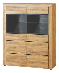 Vitrina Kogro 15 (hrast camargue + crna mat)