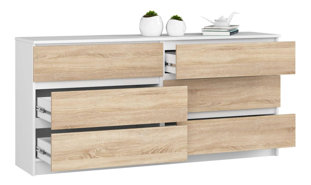 Komoda Koa III (bijela + hrast sonoma)