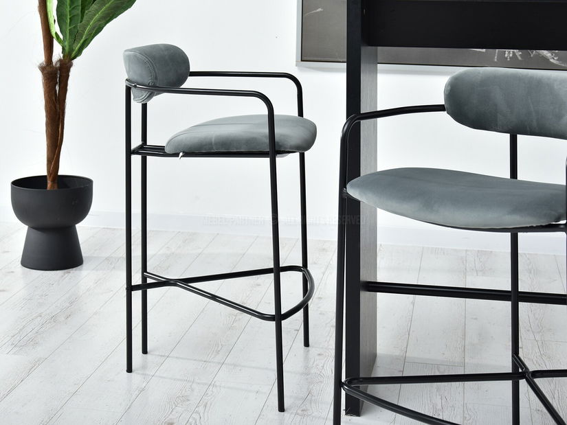 Stolička Viola (sivá + čierna)