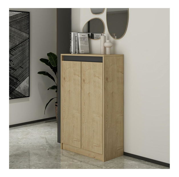 Skrinka Maladivas (dub zafírový + čierna)