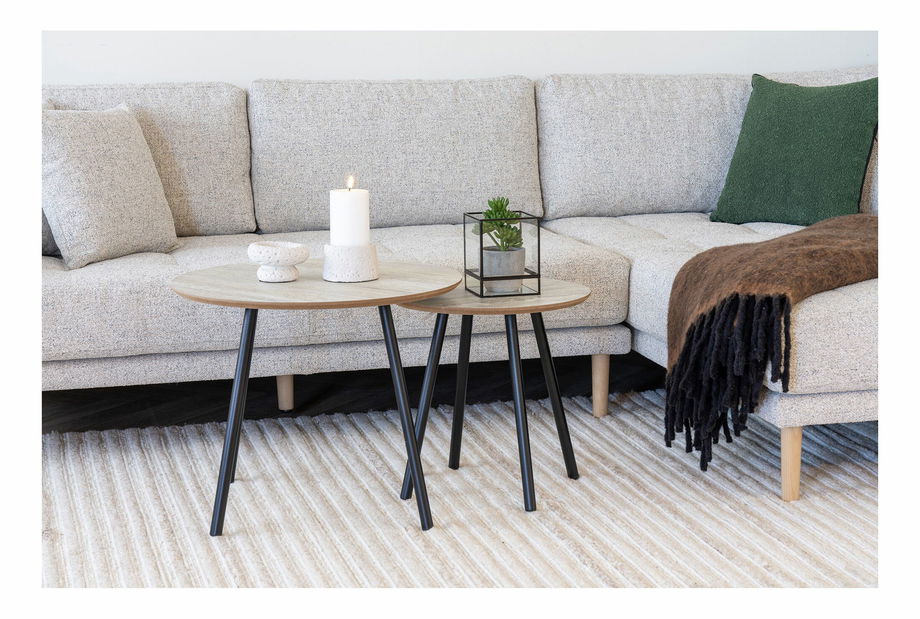 Konferenčný stolík Alast 1 (čierna + béžová)