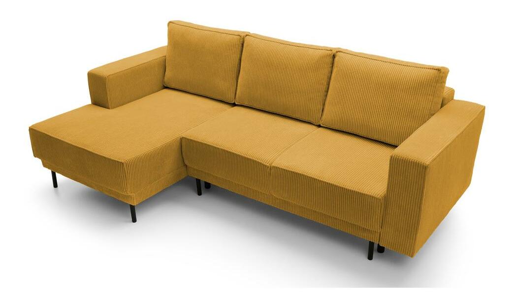 Rohová sedacia súprava Rodriguez mini (L) (horčicová + čierna)