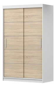 Ormar za garderobu Nestor 06 (bijela + hrast sonoma)
