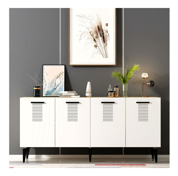 Dulap Vipapo 5 (stejar zafir + alb) 