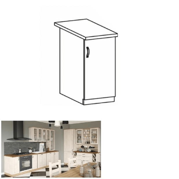 Alsó konyhaszekrény D30 Regnar (északi fenyő + fehér) (J)